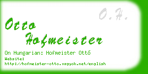otto hofmeister business card