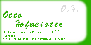 otto hofmeister business card